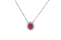 Collier con diamanti e pietra rossa - Asta Preziosi Collier con diamanti e pietra rossa - Asta Preziosi