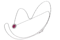 Collier con diamanti e pietra rossa - Asta Preziosi Collier con diamanti e pietra rossa - Asta Preziosi
