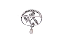 Spilla con diamanti e perla - Asta Preziosi Spilla con diamanti e perla - Asta Preziosi