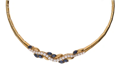 Collier con diamanti e zaffiri - Asta Preziosi Collier con diamanti e zaffiri - Asta Preziosi