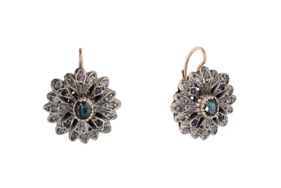 Orecchini con zaffiri e diamanti - Asta Preziosi Orecchini con zaffiri e diamanti - Asta Preziosi