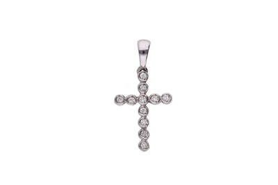 Pendente a forma di croce con diamanti - Asta Preziosi Pendente a forma di croce con diamanti - Asta Preziosi