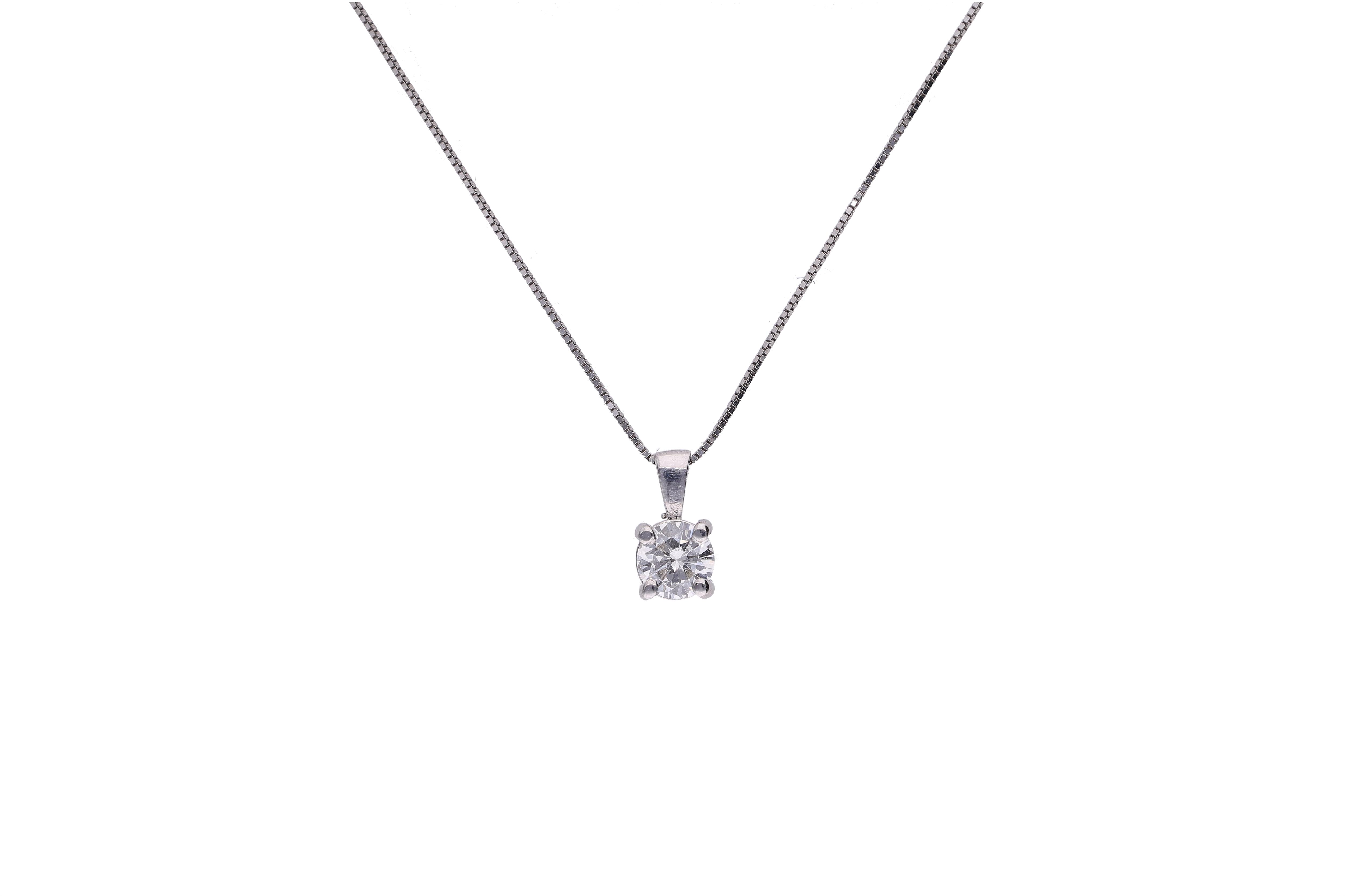 Collana punto luce con diamante - Asta Preziosi