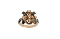 Anello con smalto, diamante e perline - Asta Preziosi Anello con smalto, diamante e perline - Asta Preziosi
