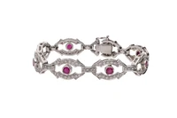 Bracciale con diamanti e rubini - Asta Preziosi Bracciale con diamanti e rubini - Asta Preziosi