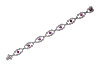 Bracciale con diamanti e rubini - Asta Preziosi Bracciale con diamanti e rubini - Asta Preziosi