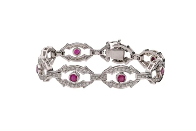 Bracciale con diamanti e rubini - Asta Preziosi Bracciale con diamanti e rubini - Asta Preziosi
