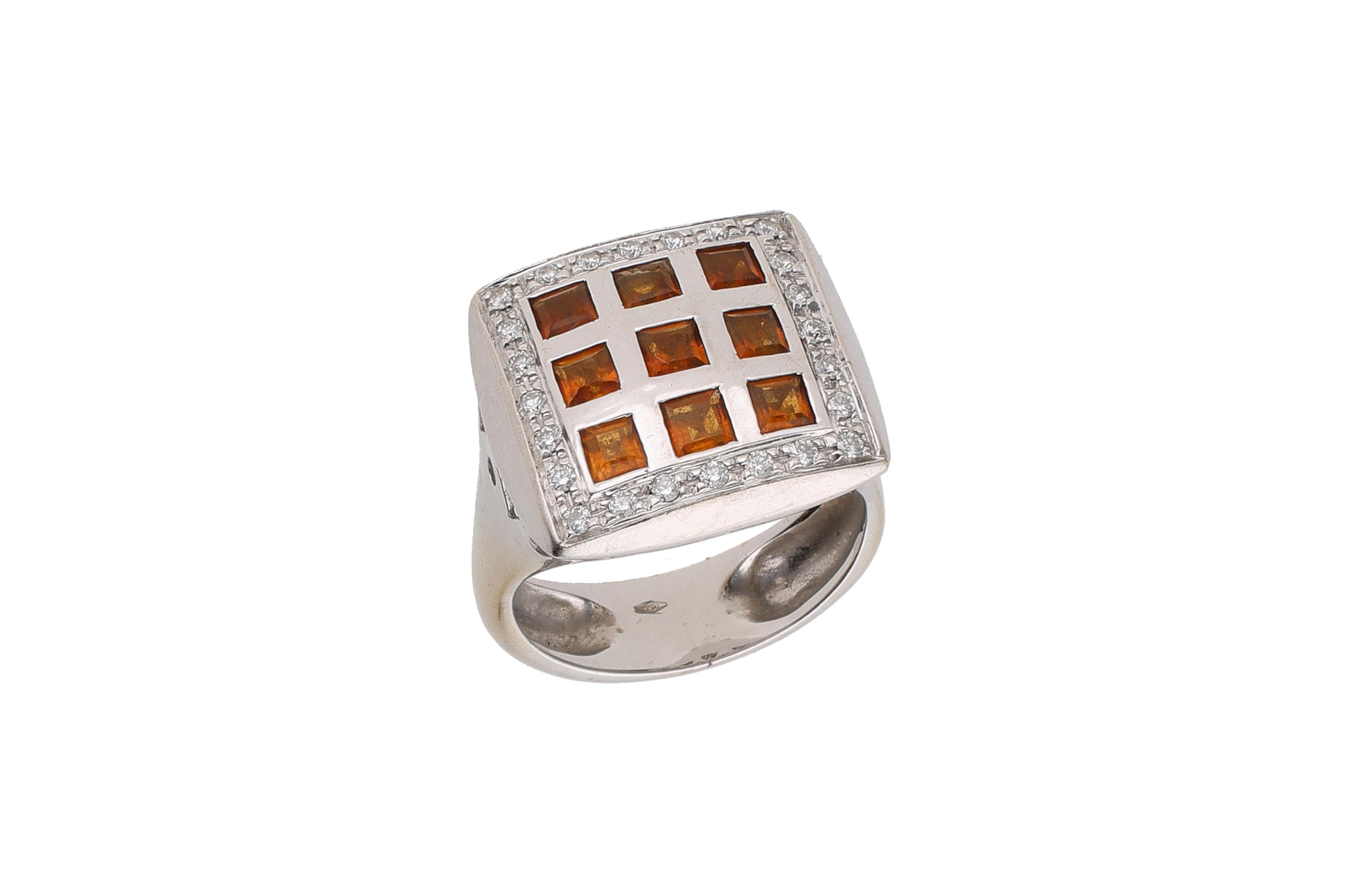Anello con diamanti e pietre - Asta Preziosi