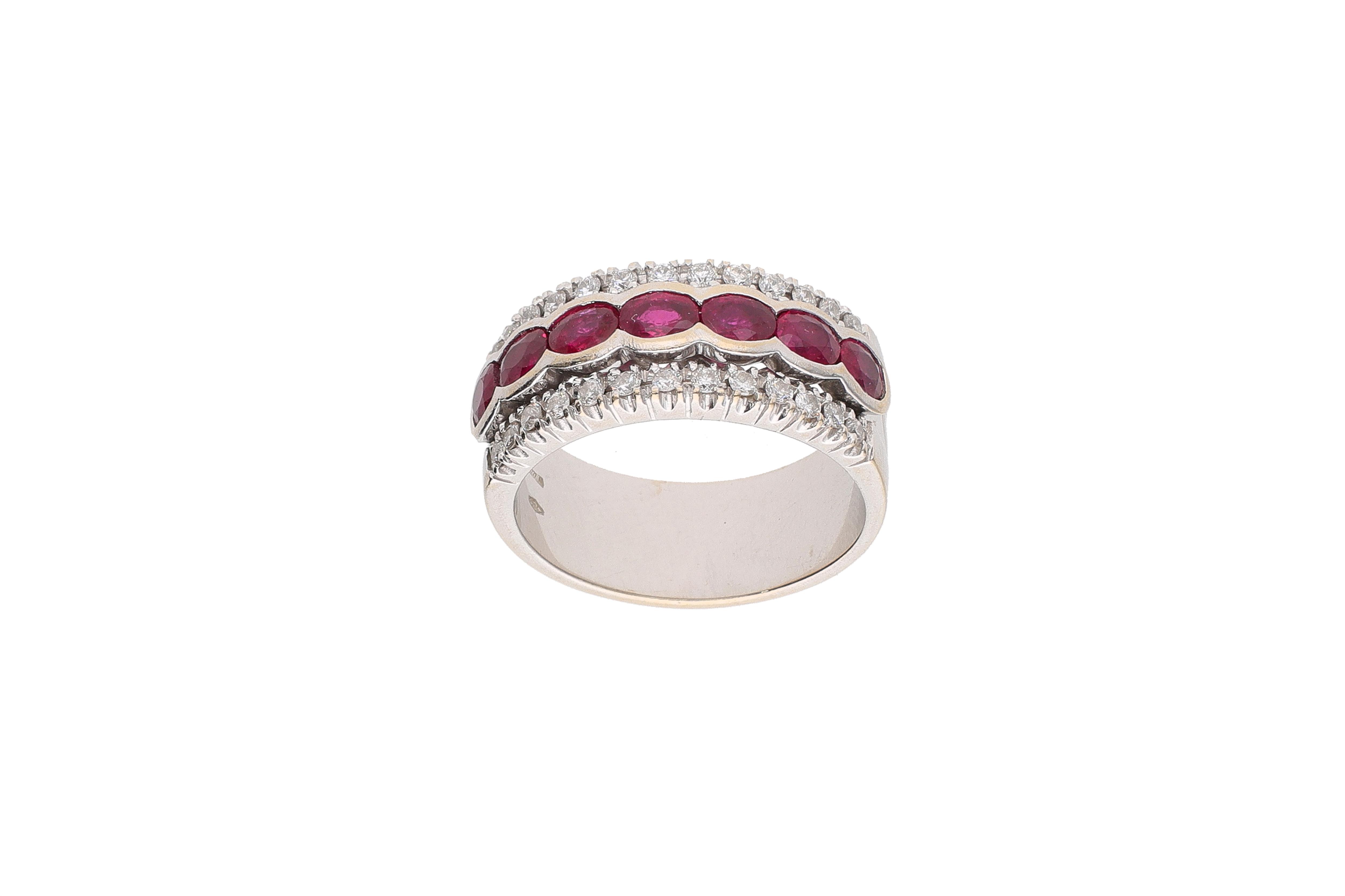 Anello con diamanti e rubini - Asta Preziosi