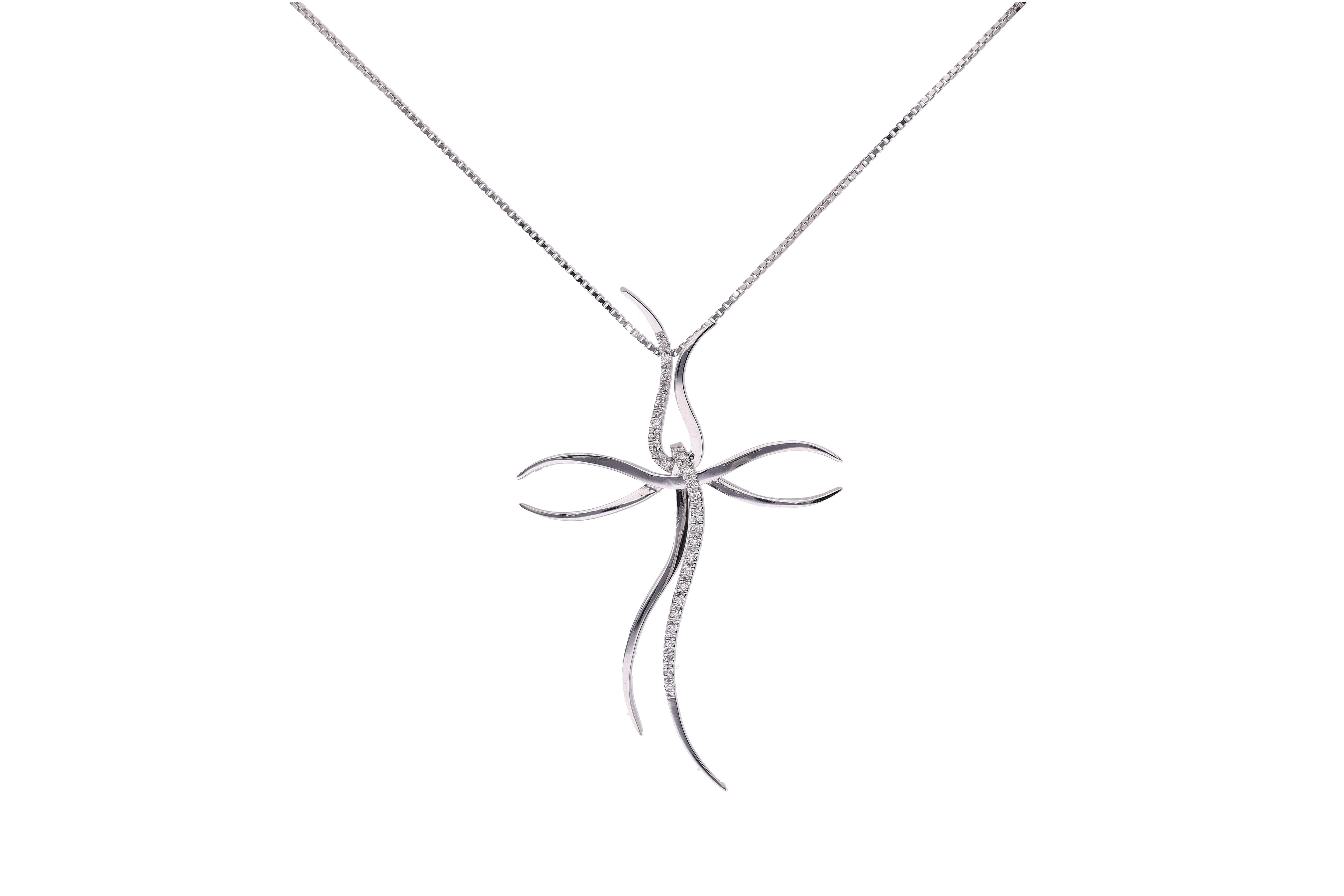 Collana con croce con diamanti - Asta Preziosi
