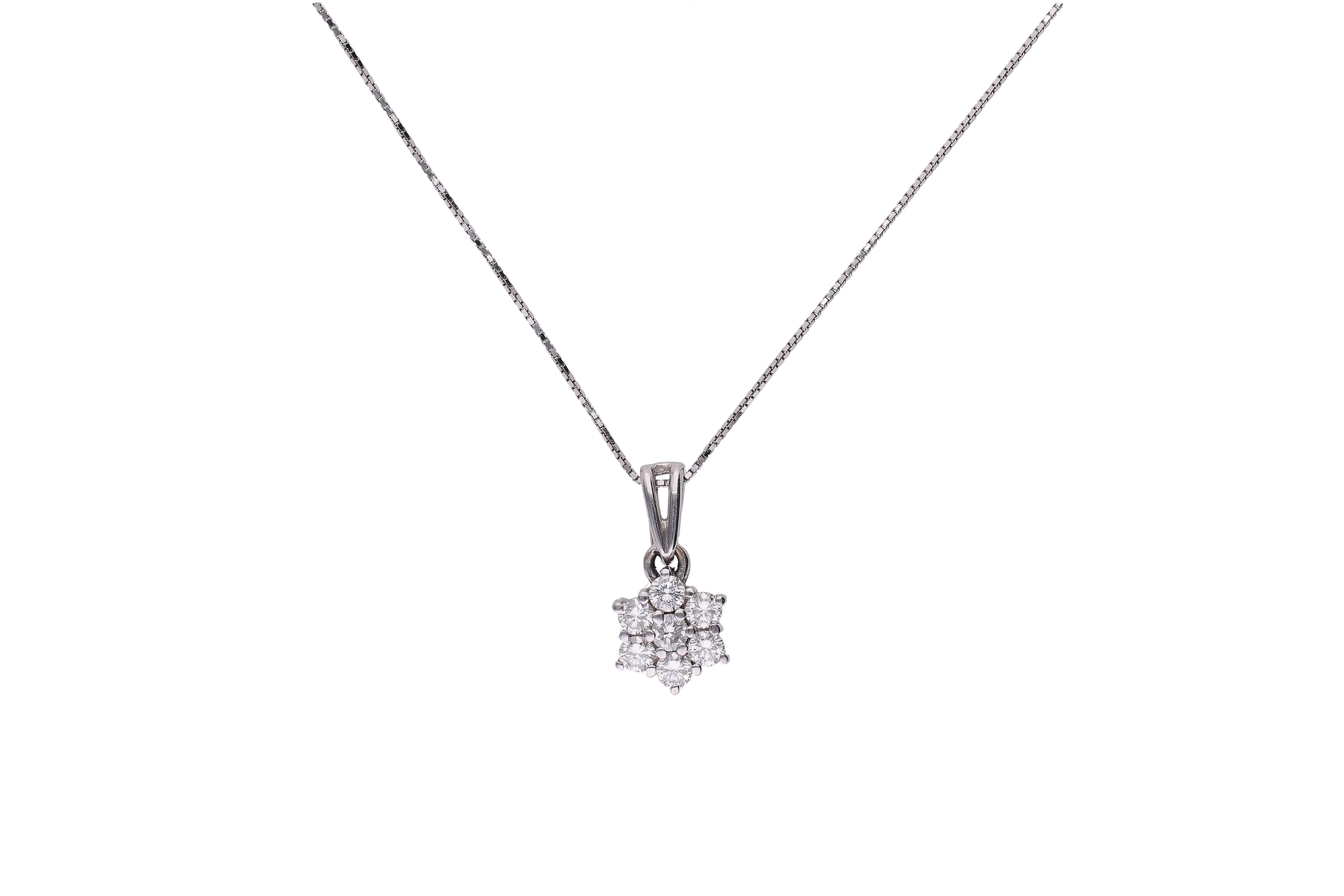 Collana e pendente con diamanti - Asta Preziosi