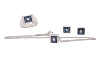 Gianni Carita', parure con diamanti e zaffiri - Asta Preziosi Gianni Carita', parure con diamanti e zaffiri - Asta Preziosi