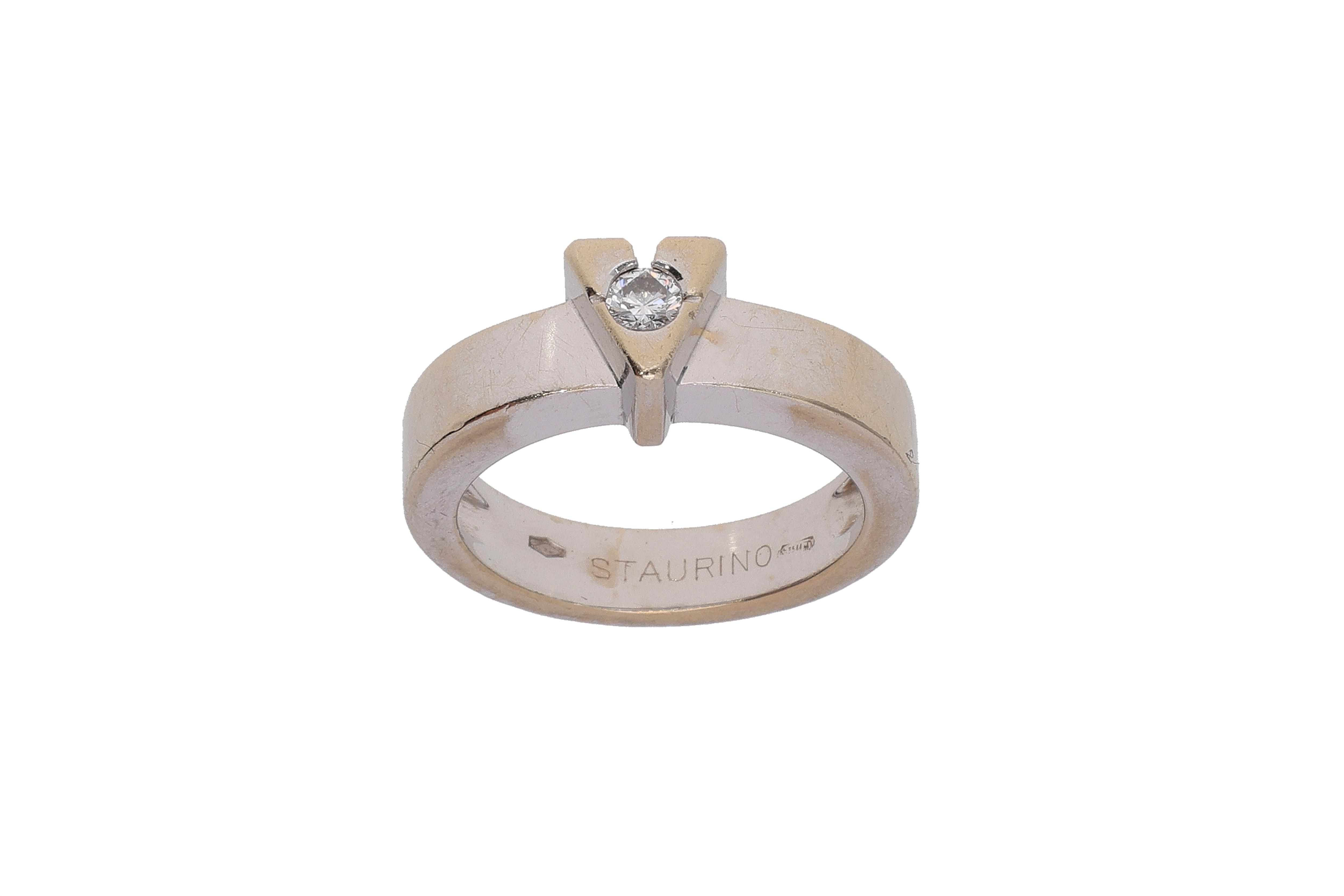 Anello con diamante - Asta Preziosi