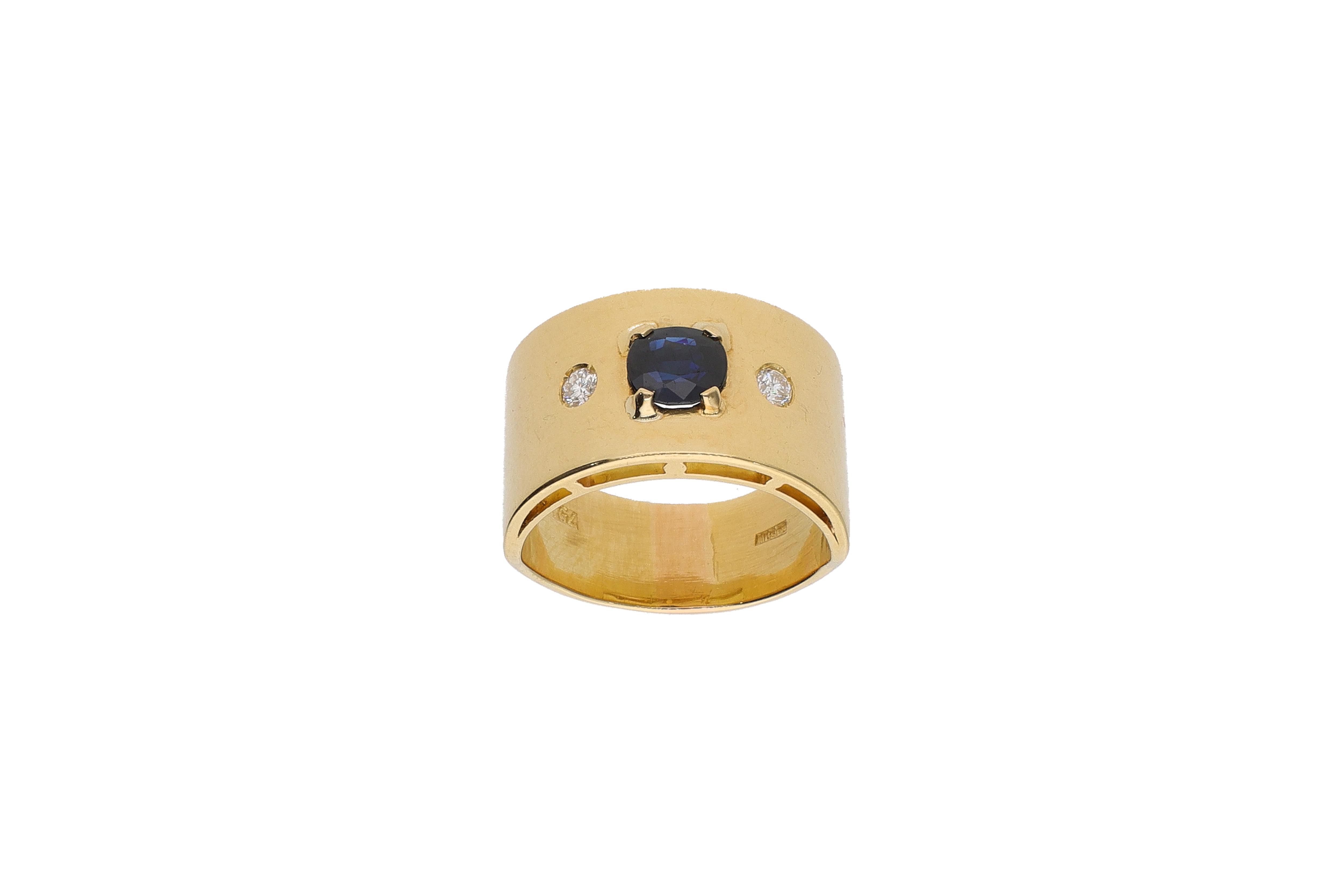 Anello con zaffiro e diamanti - Asta Preziosi