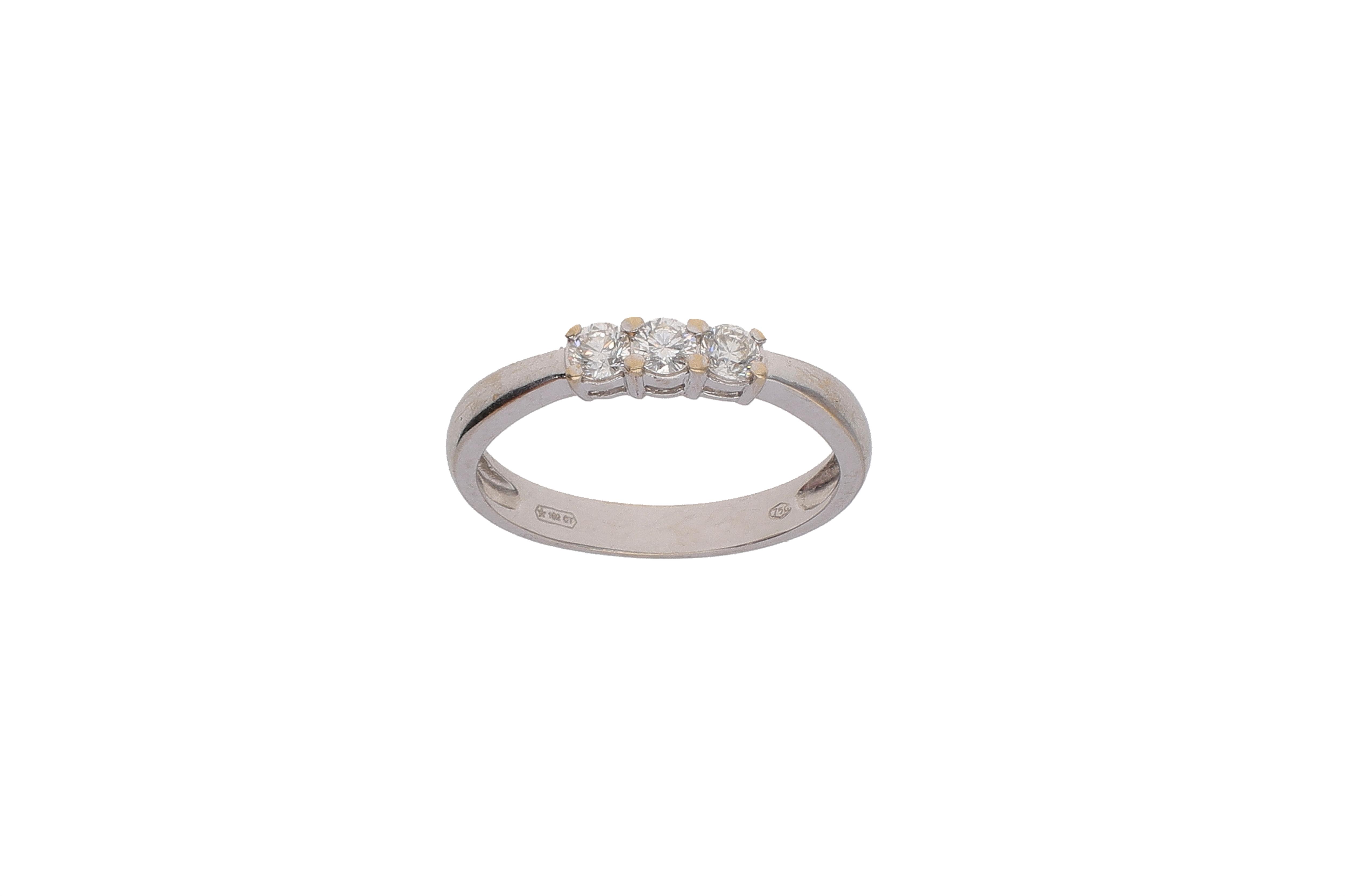 Anello trilogy con diamanti - Asta Preziosi