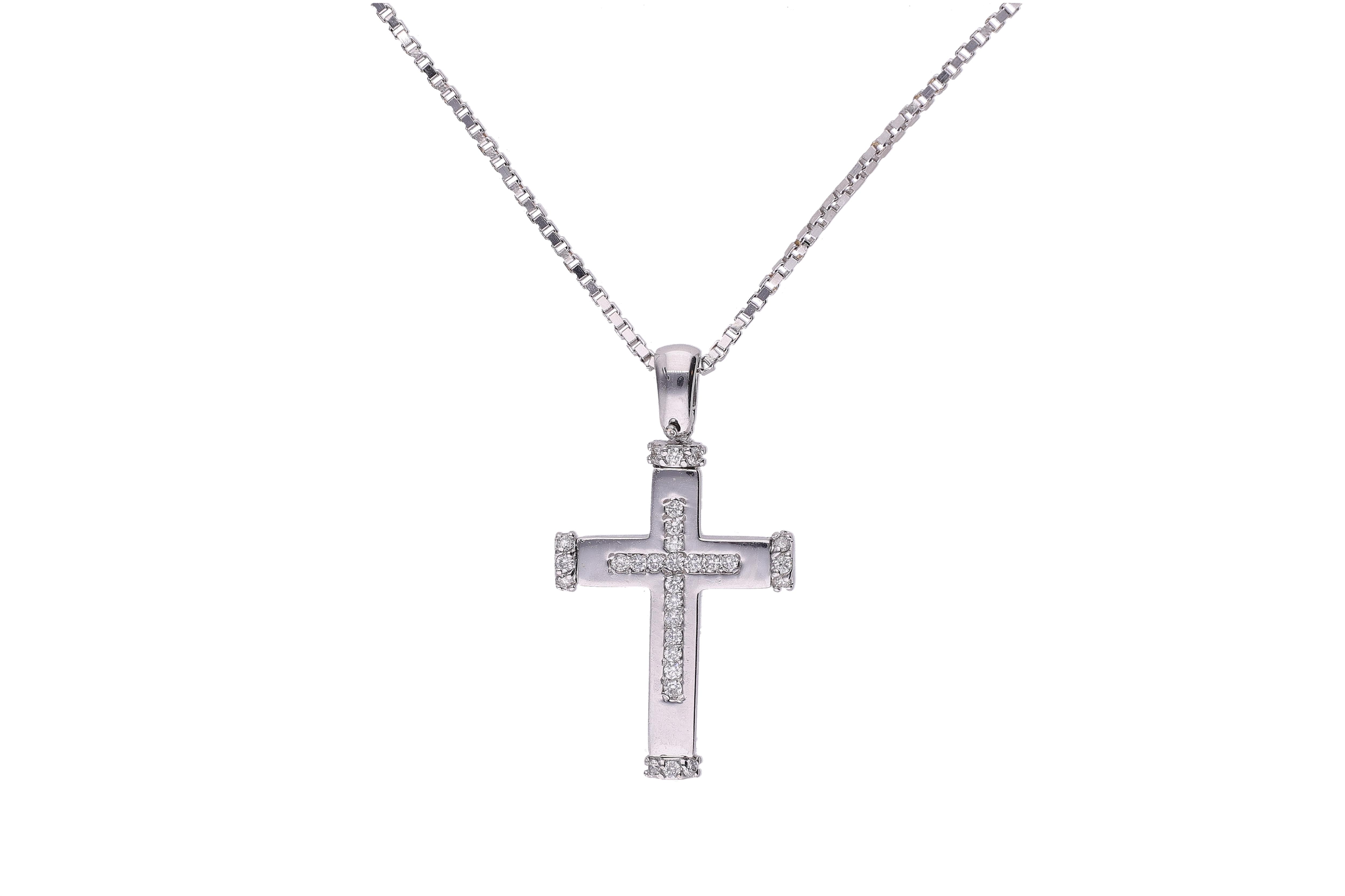 Collana con crocetta - Asta Preziosi