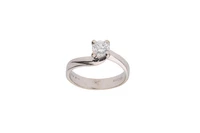 Anello con diamante - Asta Preziosi