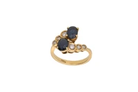 Anello contrarie' con zaffiri e diamanti - Asta Preziosi Anello contrarie' con zaffiri e diamanti - Asta Preziosi