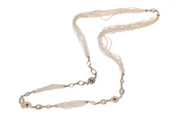 Collana di microperle con zaffiri e acquemarine - Asta Preziosi