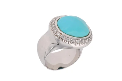 Anello con diamanti e pietra - Asta Preziosi Anello con diamanti e pietra - Asta Preziosi