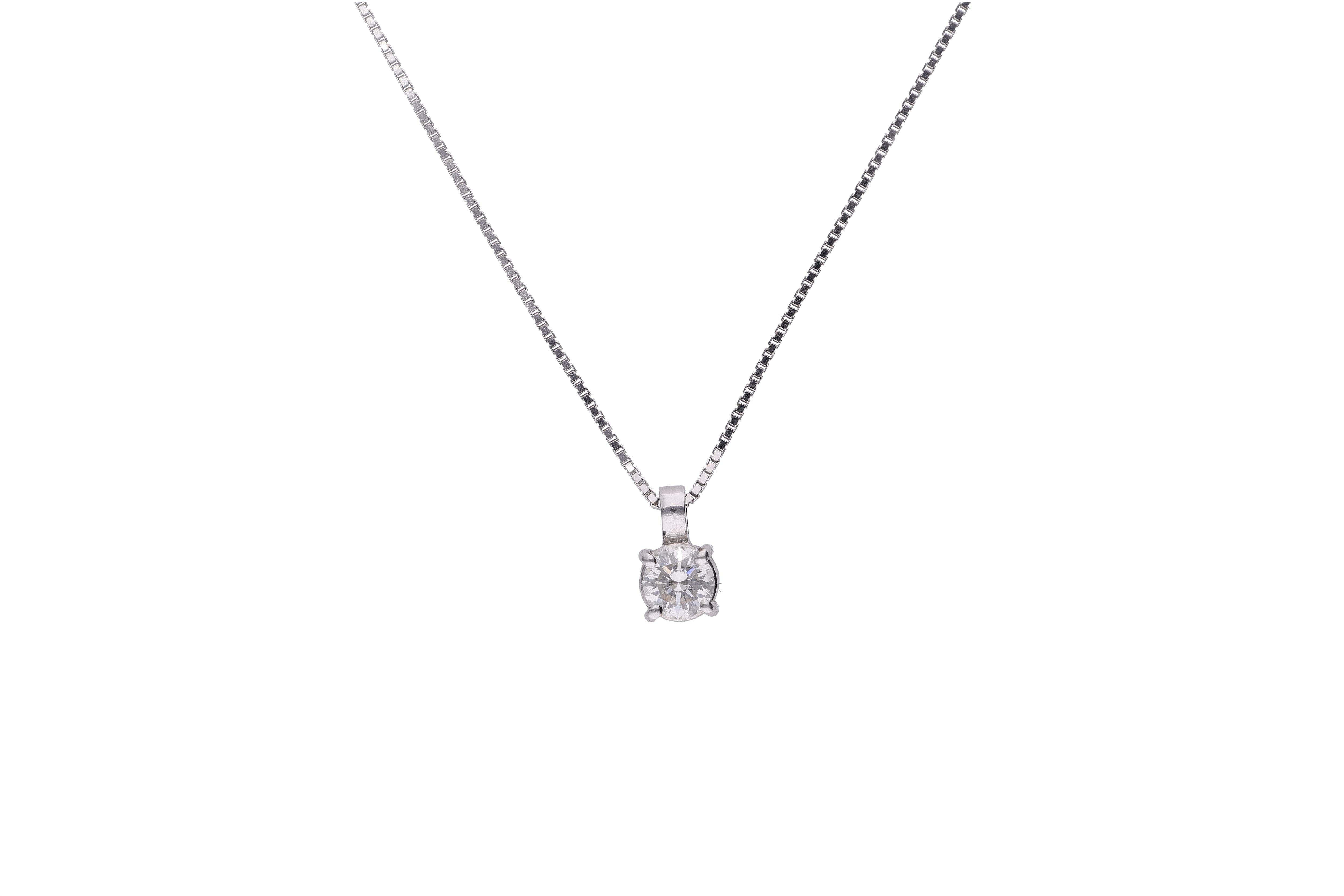 Collana con diamante - Asta Preziosi