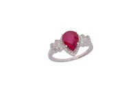 Anello con pietra e diamanti - Asta Preziosi
