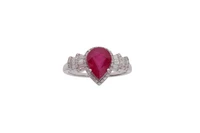Anello con pietra e diamanti - Asta Preziosi