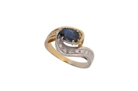 Anello con zaffiro e diamanti - Asta Preziosi