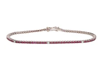 Bracciale tennis con diamanti e pietre - Asta Preziosi Bracciale tennis con diamanti e pietre - Asta Preziosi