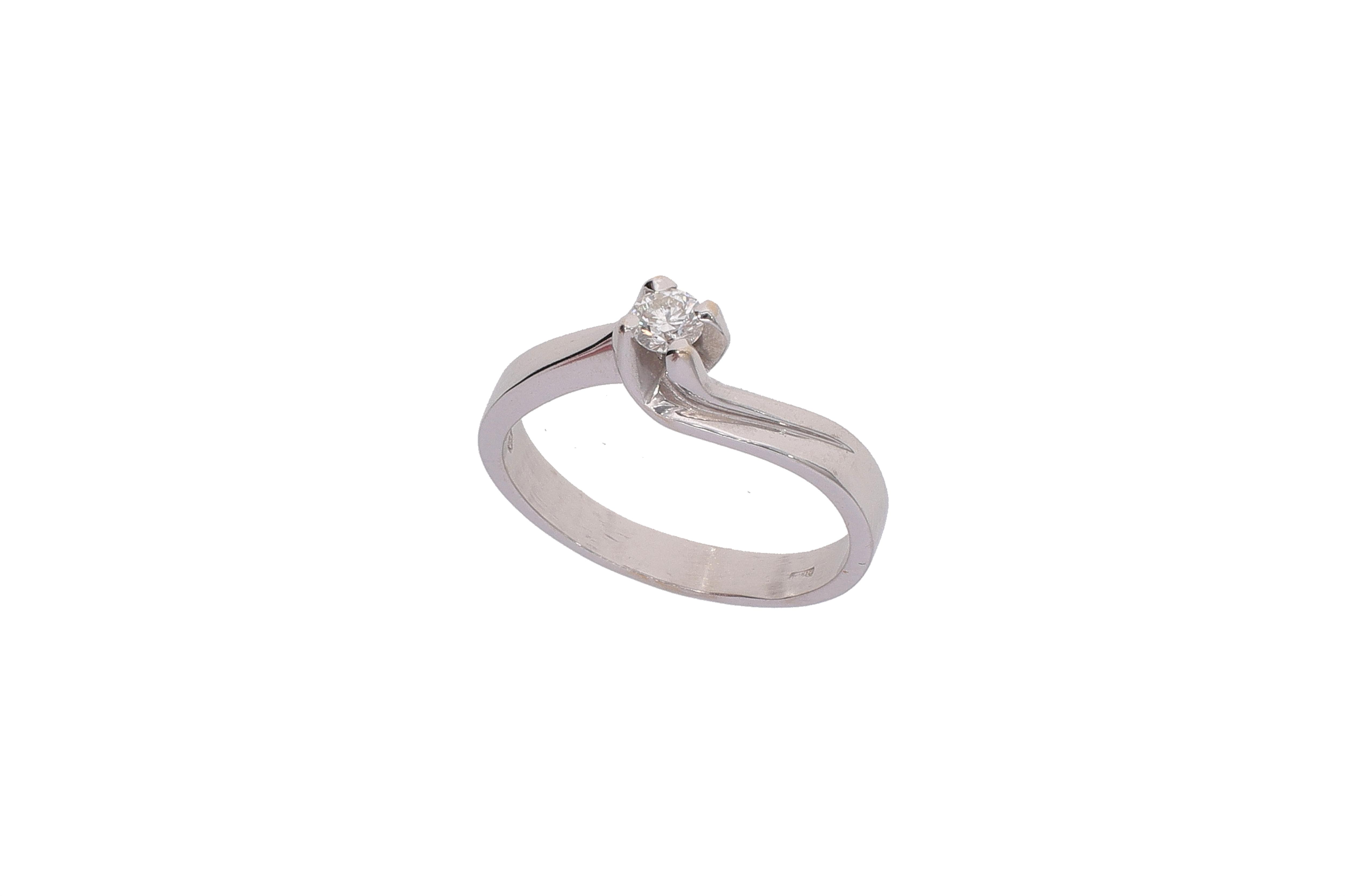 Anello con diamante - Asta Preziosi