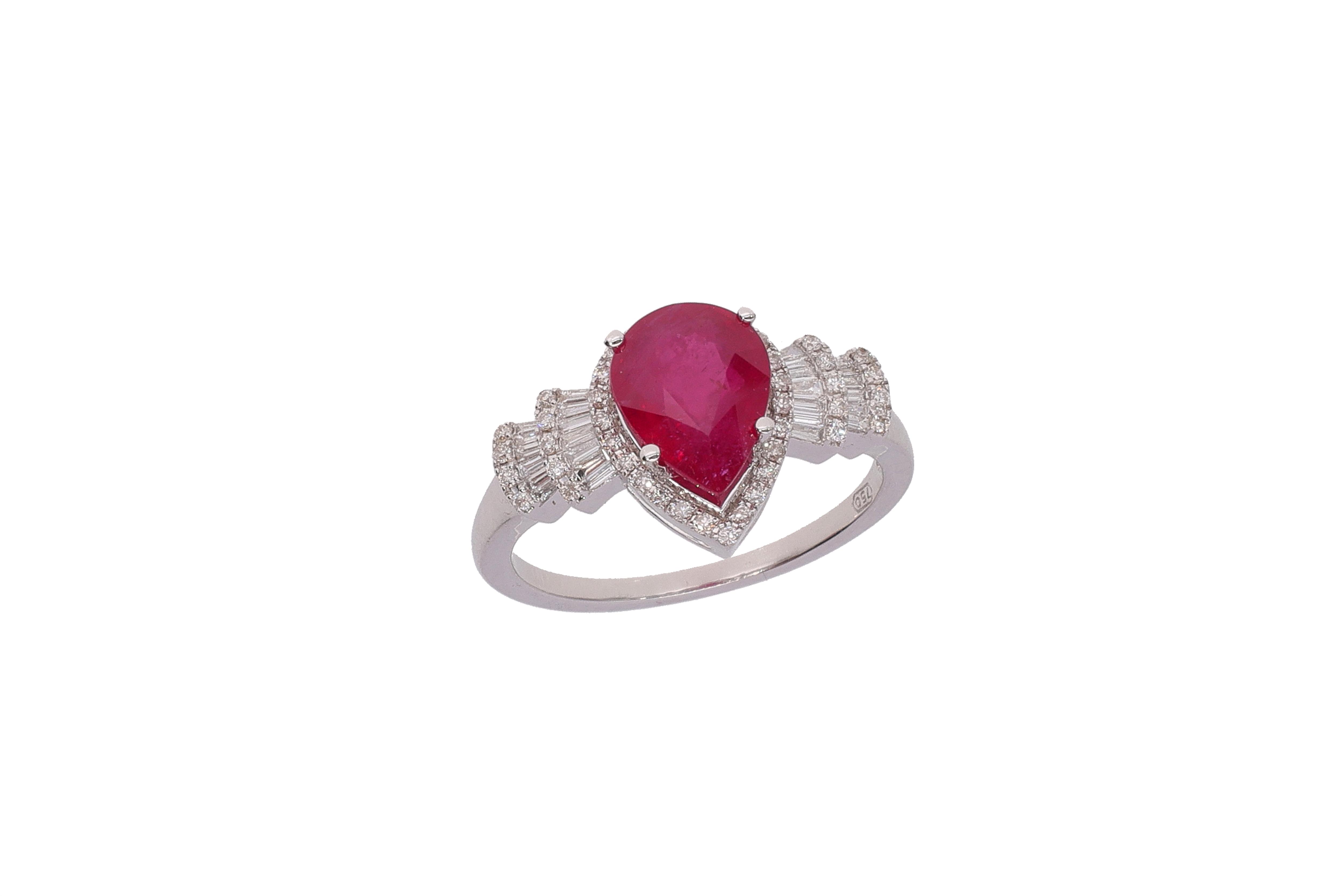 Anello con pietra e diamanti - Asta Preziosi