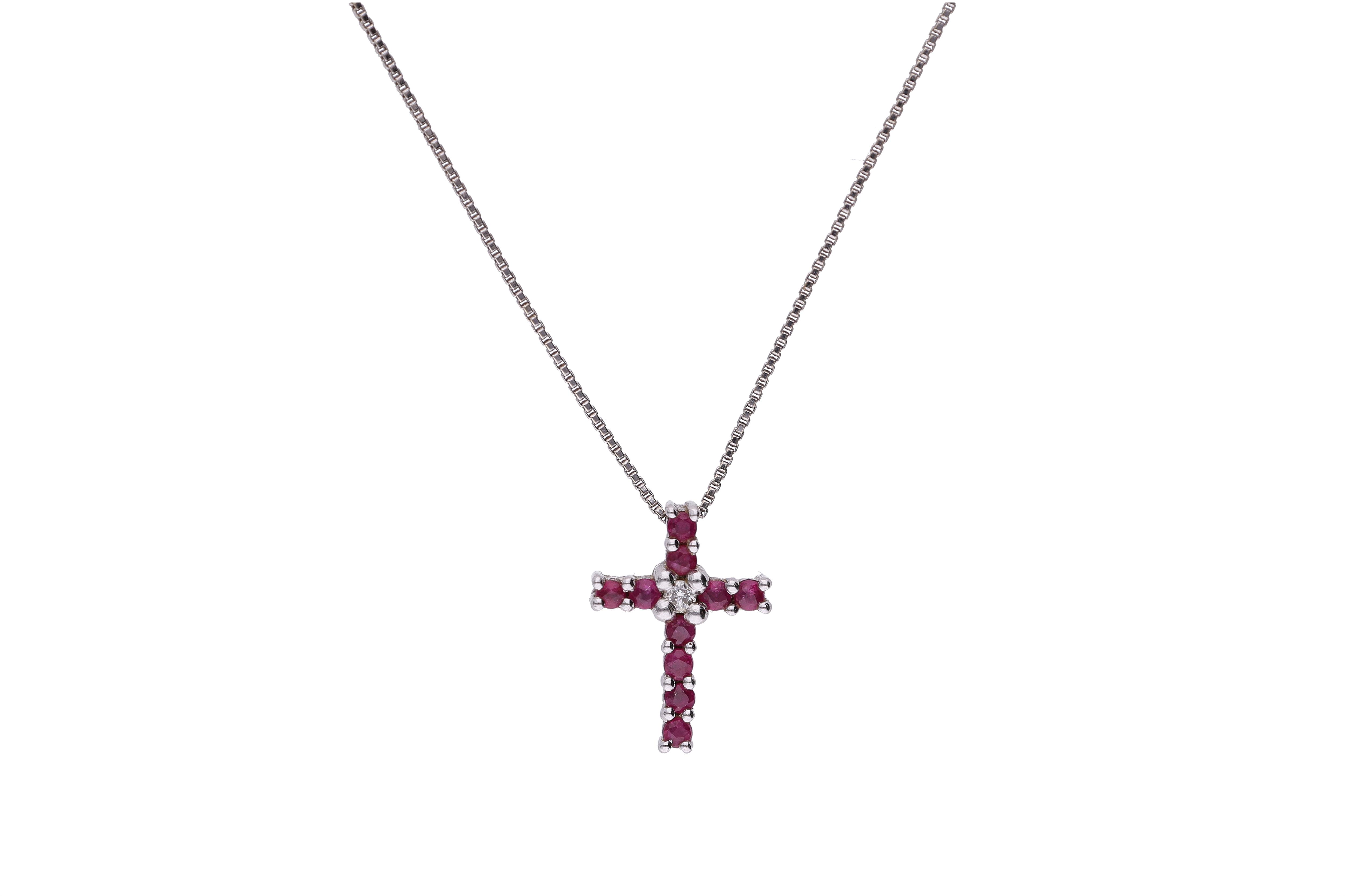 Bliss, collana con diamante e rubini - Asta Preziosi