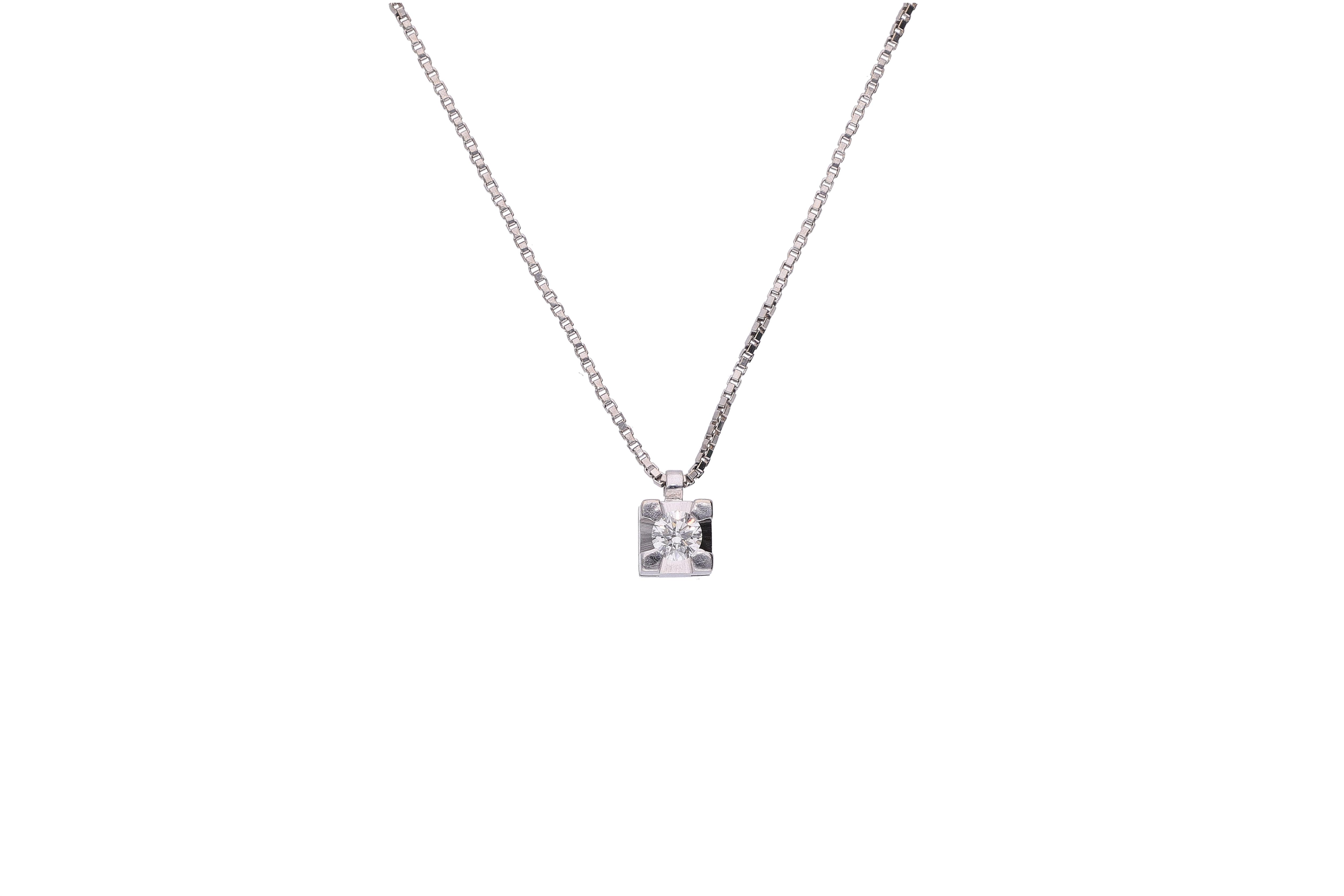 Collier con diamante - Asta Preziosi