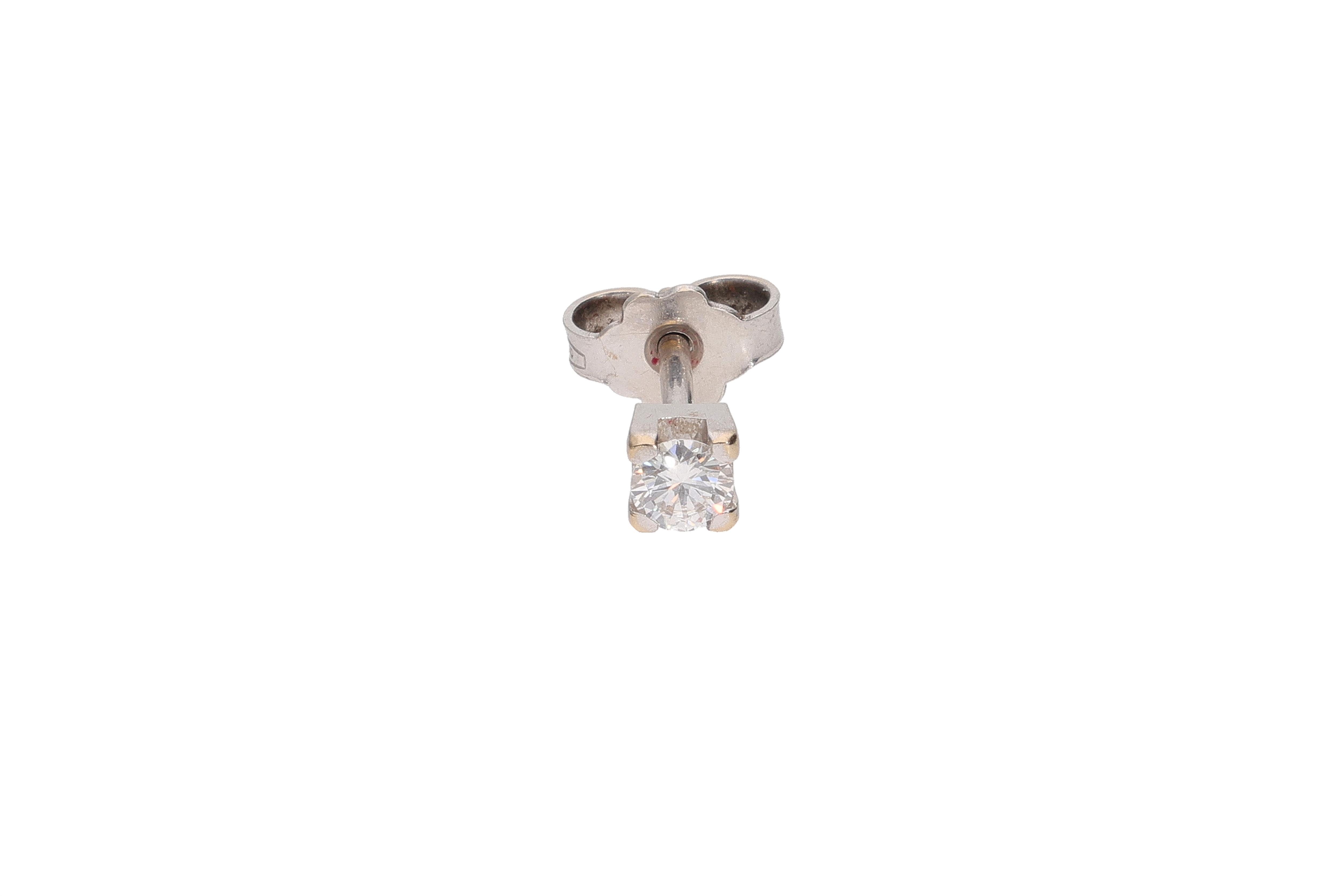 Orecchino singolo con diamante - Asta Preziosi
