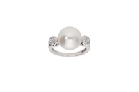 Anello con diamanti e perla coltivata - Asta Preziosi