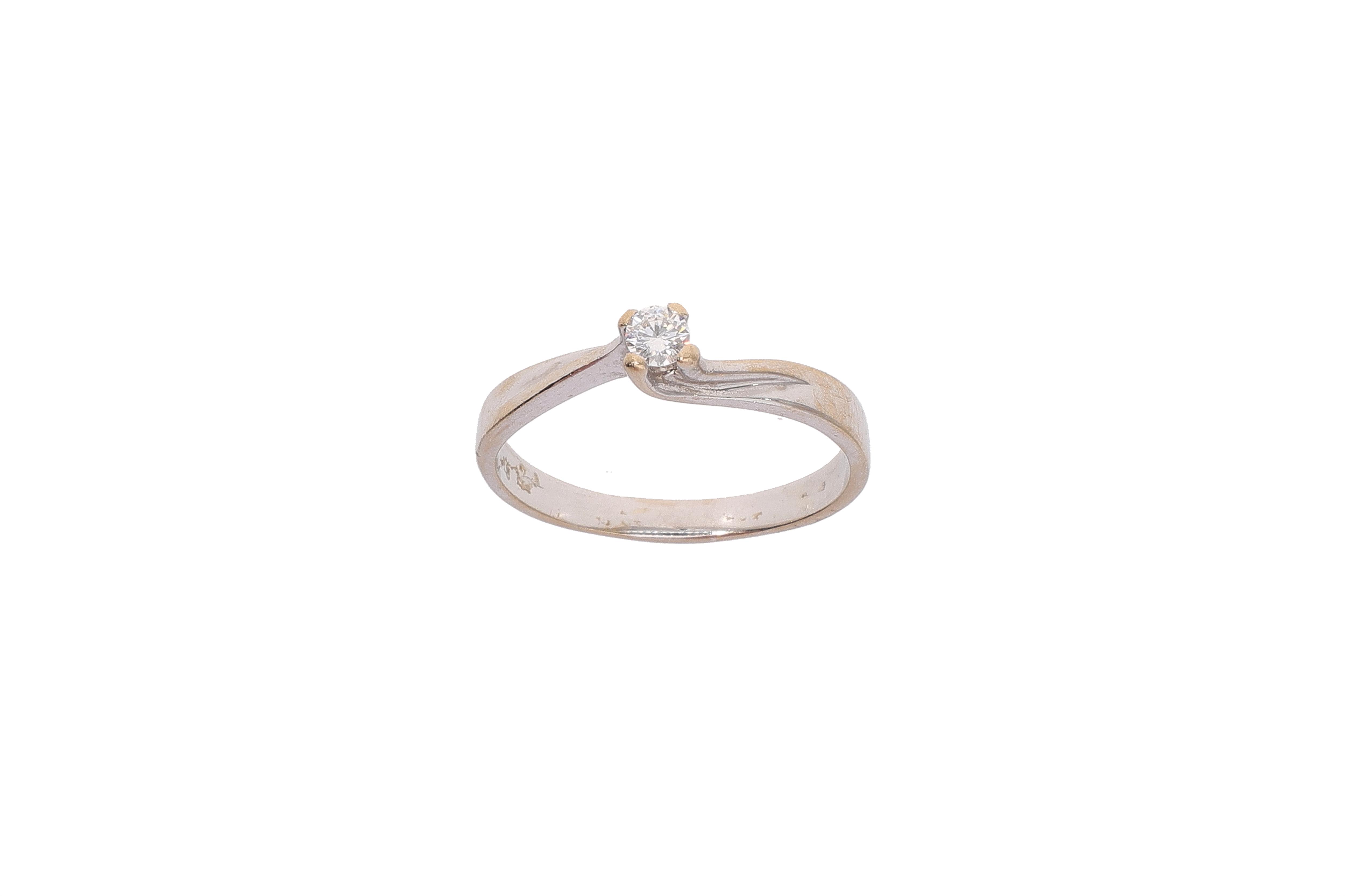 Anello con diamante - Asta Preziosi