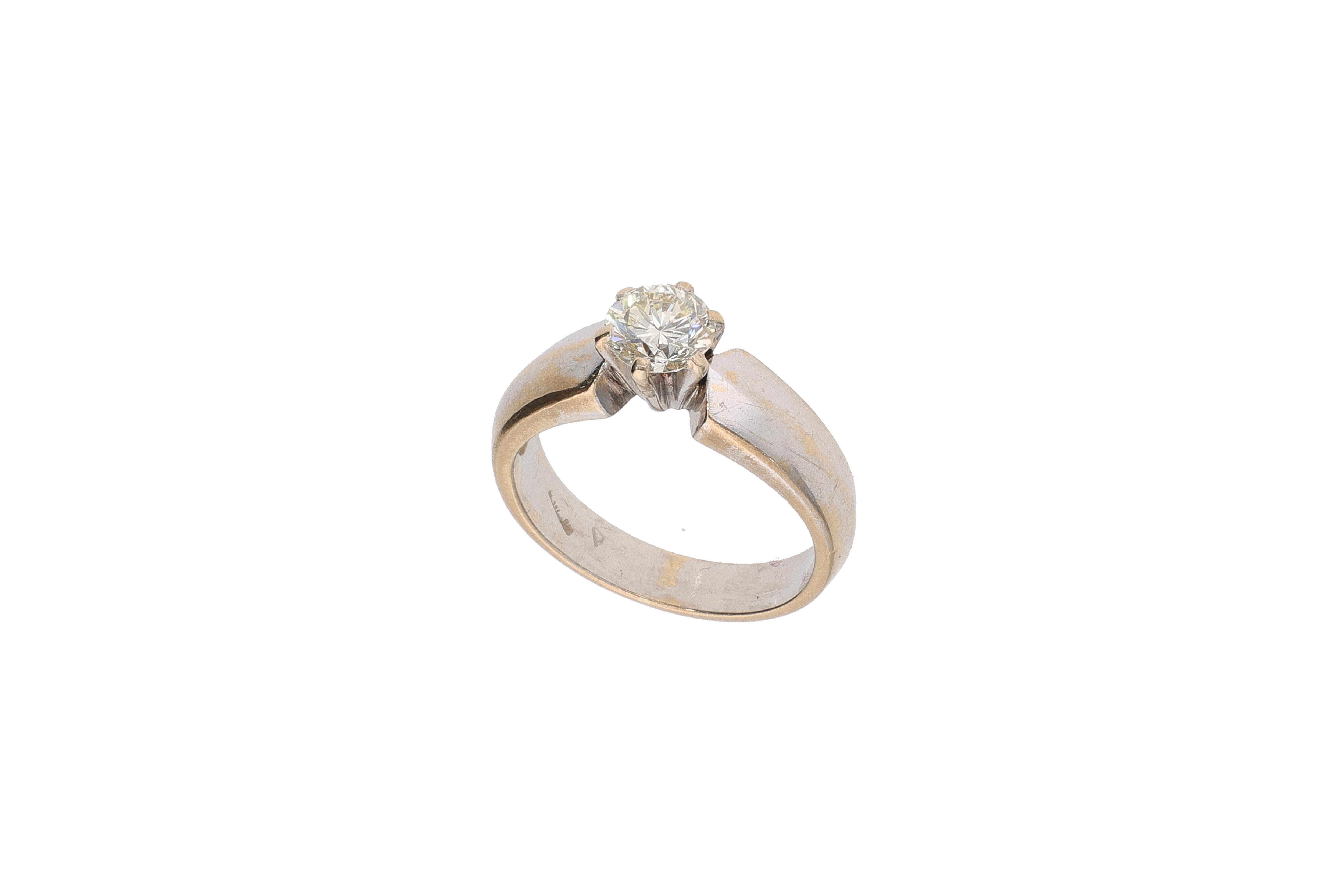 Anello con diamante - Asta Preziosi