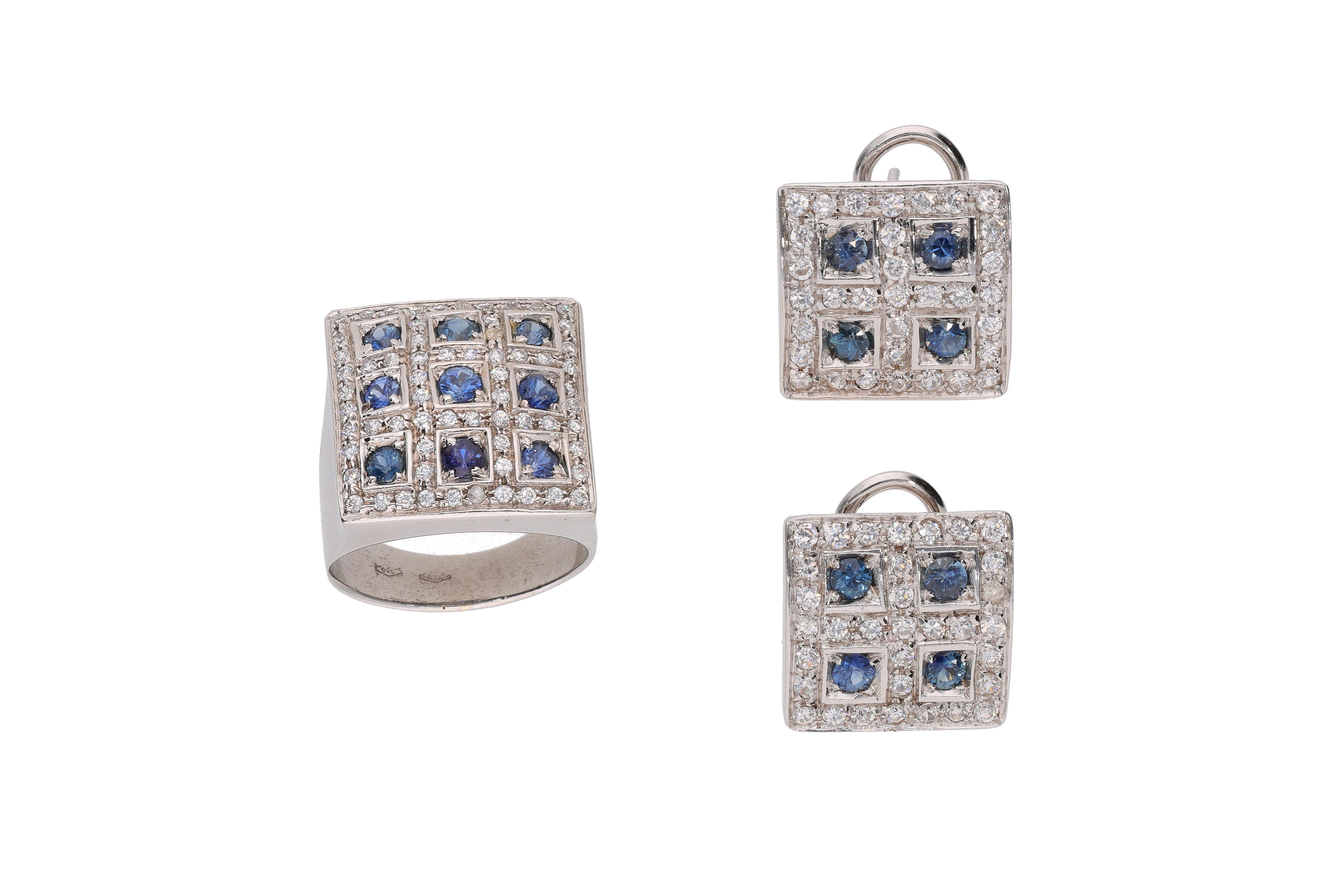 Anello e orecchini con pietre - Asta Preziosi