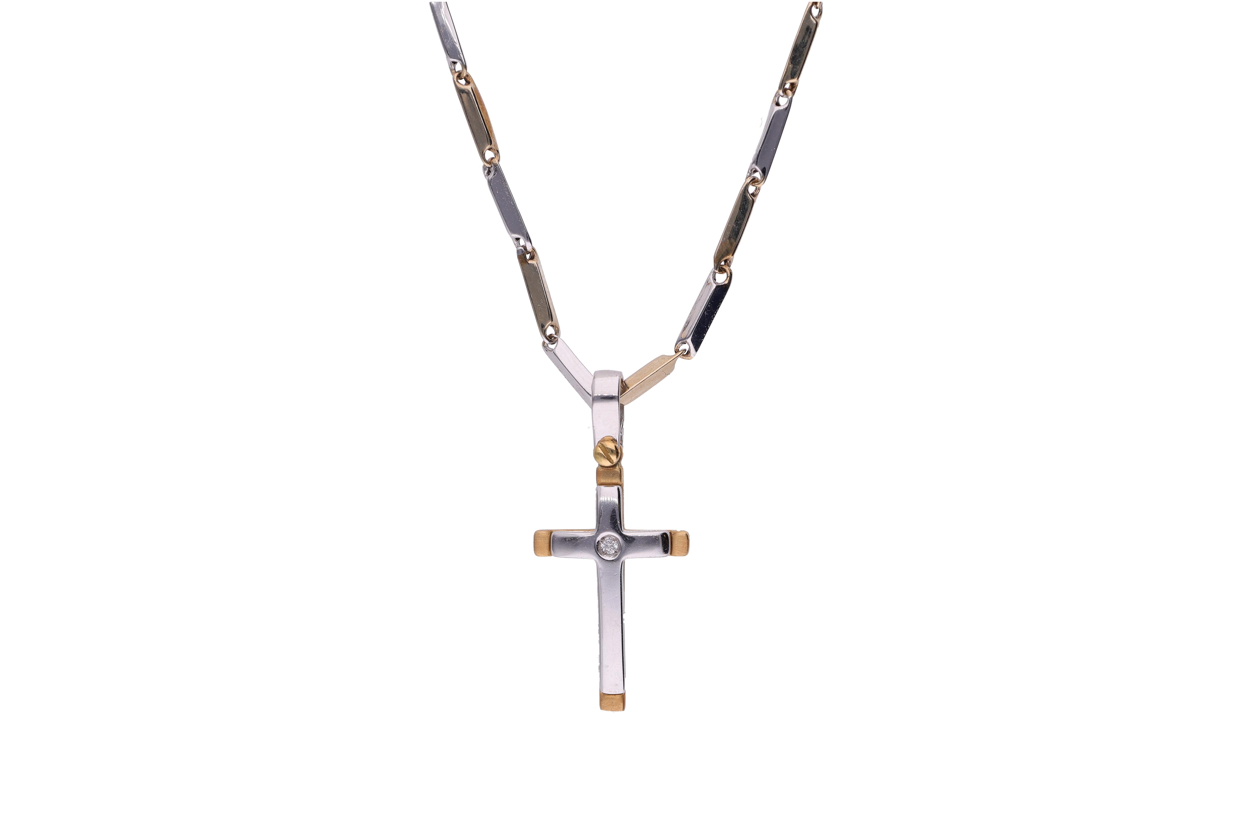 Collana e pendente con piccolo diamante - Asta Preziosi