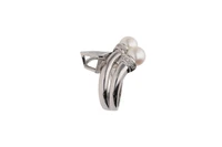 Anello con diamanti e perle coltivate - Asta Preziosi Anello con diamanti e perle coltivate - Asta Preziosi