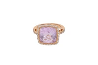 Anello con diamanti e pietra sfaccettata - Asta Preziosi Anello con diamanti e pietra sfaccettata - Asta Preziosi