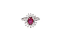 Anello con rubino e diamanti, - Asta Preziosi Anello con rubino e diamanti, - Asta Preziosi