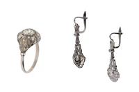 Anello e orecchini con diamanti - Asta Preziosi Anello e orecchini con diamanti - Asta Preziosi
