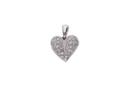 Ciondolo a forma di cuore con diamanti - Asta Preziosi