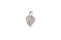 Ciondolo a forma di cuore con diamanti - Asta Preziosi