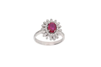 Anello con rubino e diamanti, - Asta Preziosi Anello con rubino e diamanti, - Asta Preziosi