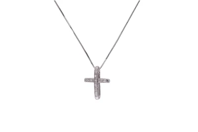 Collana e crocetta con diamanti - Asta Preziosi Collana e crocetta con diamanti - Asta Preziosi