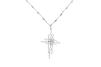 Collana e pendente a forma di croce - Asta Preziosi