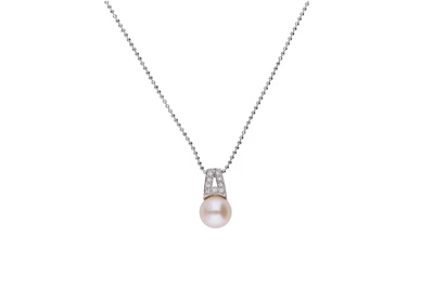 Collier con diamanti e perla coltivata - Asta Preziosi