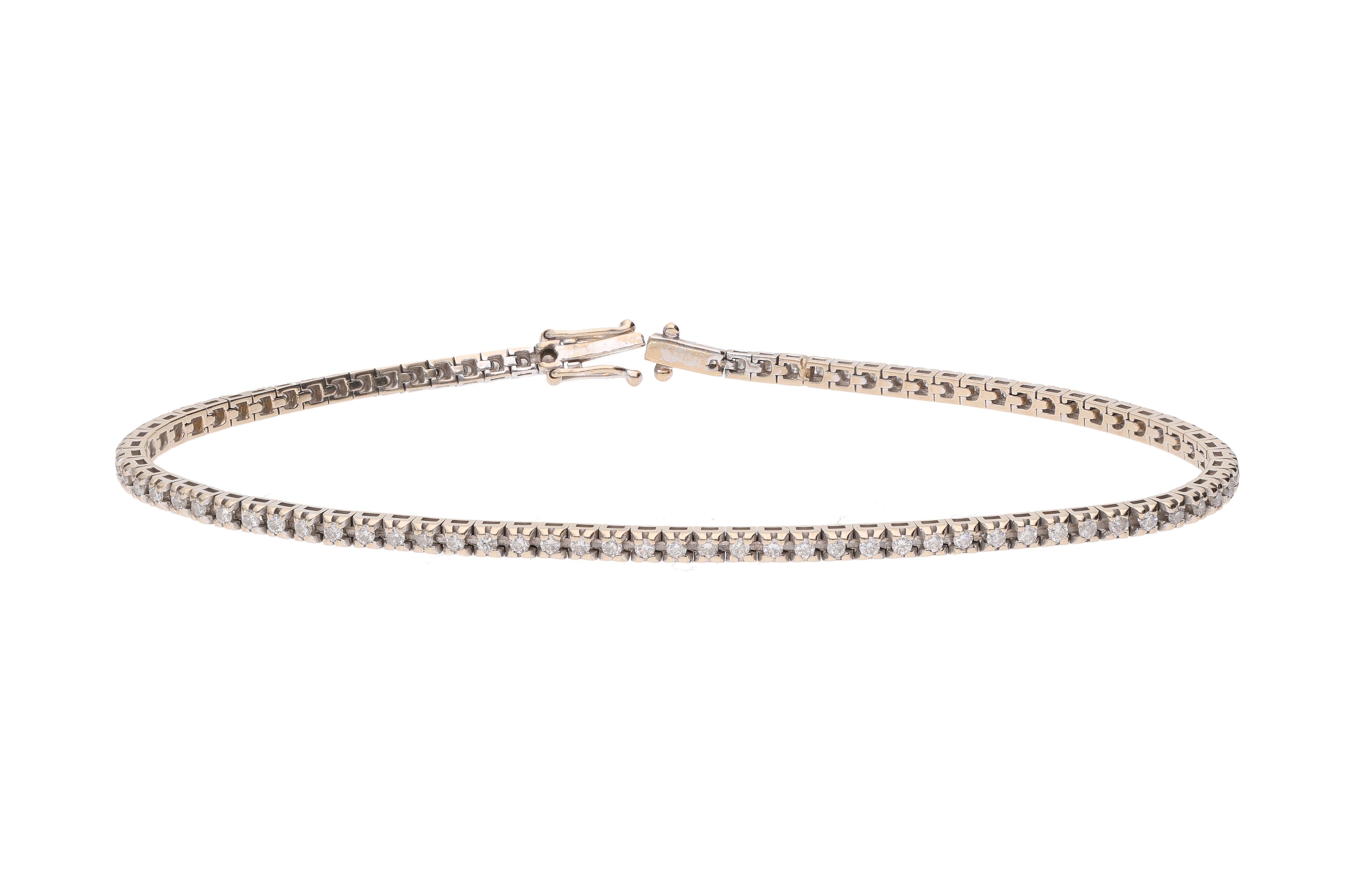 Bracciale tennis con diamanti - Asta Preziosi